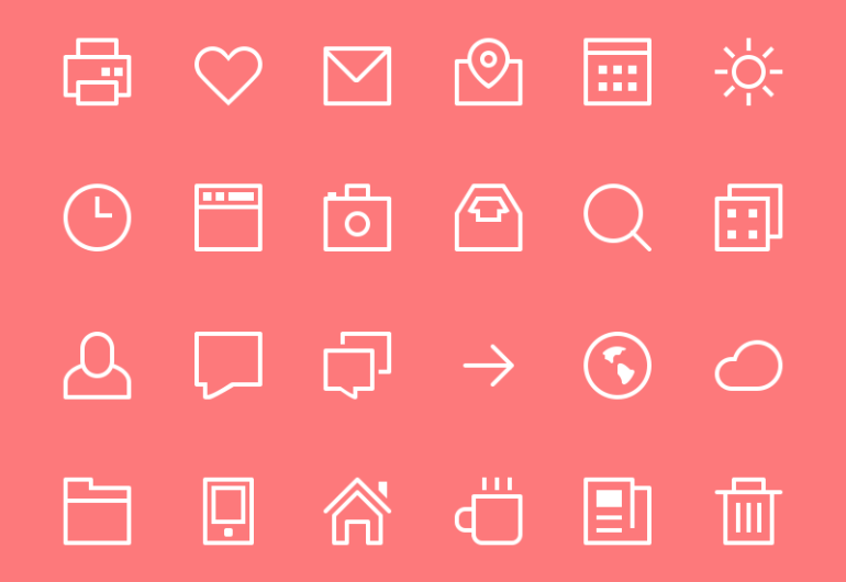 Thin Stroke Icons